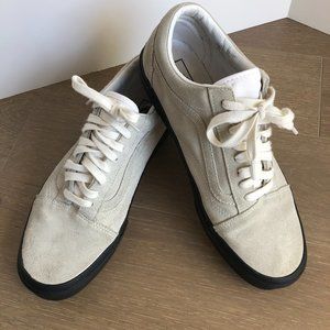 Vans Old Skool Lace-Up Suede Shoes Cream Sz 10.5